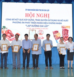 Chứng nhận thương hiệu LẠP XƯỞNG CAI LẬY