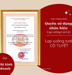 Giấy chứng nhận quyền sử dụng nhãn hiệu Lạp Xưởng Cai Lậy