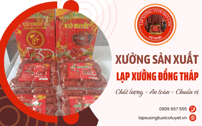 xưởng sản xuất lạp xưởng Đồng Tháp